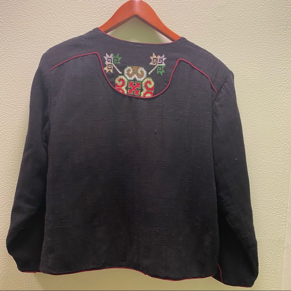Hand embroidered jacket in 100% cotton - Picture 5 of 6